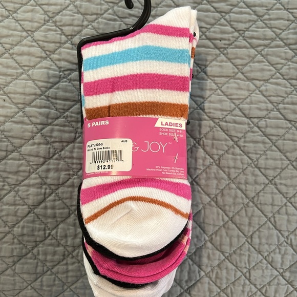 Ella & Joy Crew Socks 5 pack NWT - Picture 2 of 6